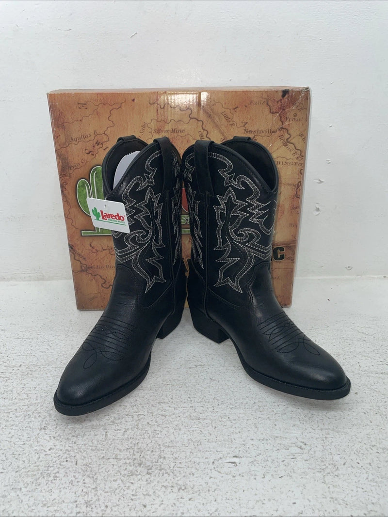 New Children’s Black Laredo Cowboy Boots. L C 2430 13.5 13 1/2 D. 22-18