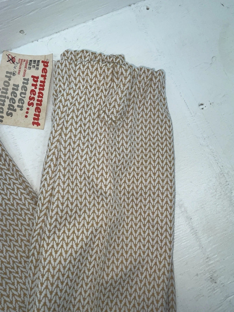 New Vintage Brown Knitted Rockmount Polyester Pants #3849 XX-10