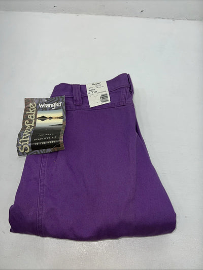 New Women’s Purple Wrangler Silverlake Relaxed Fit Denim Jeans. 9/10x34 O-18