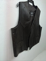 New Western Express Men’s Brown Leather 3XL Vest QQ-23