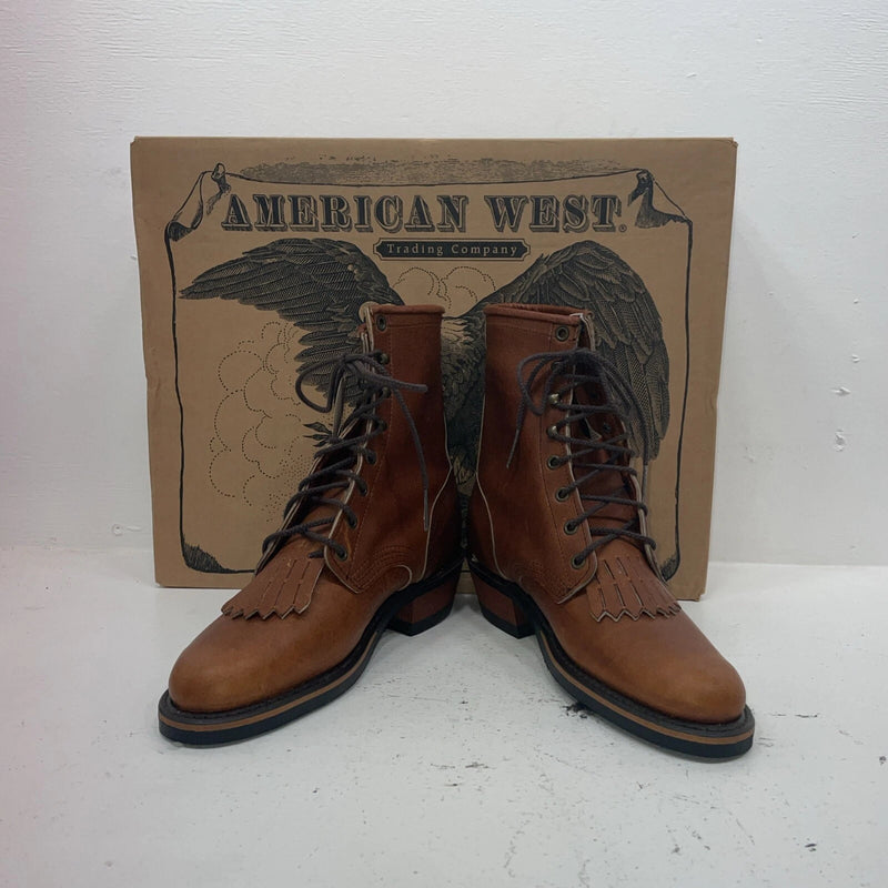 New Women’s Brown American West Cowboy Boots. 59003 9.5 9 1/2 M. 16-131