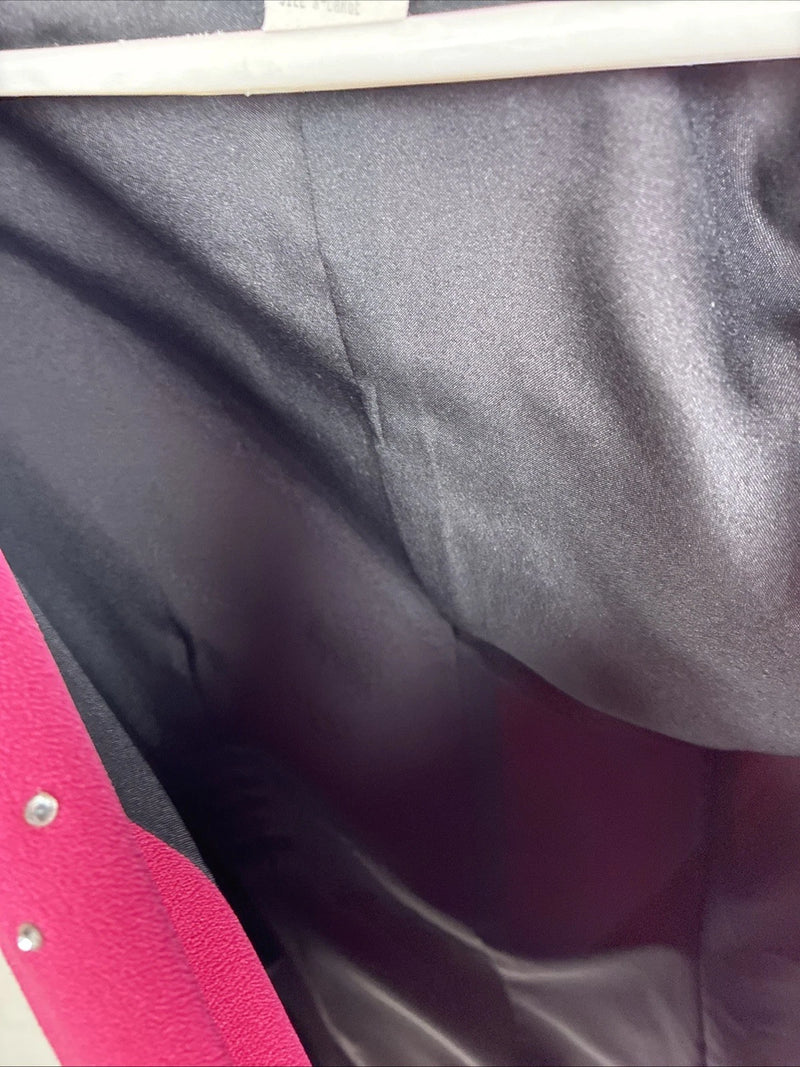 New Women’s To Dy For Pink Black Long Sleeve Button Up Size XL YY-101