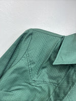 New Woman Dickson Jenkins Green Long Sleeve Pearl Snap Size 32 KK-70