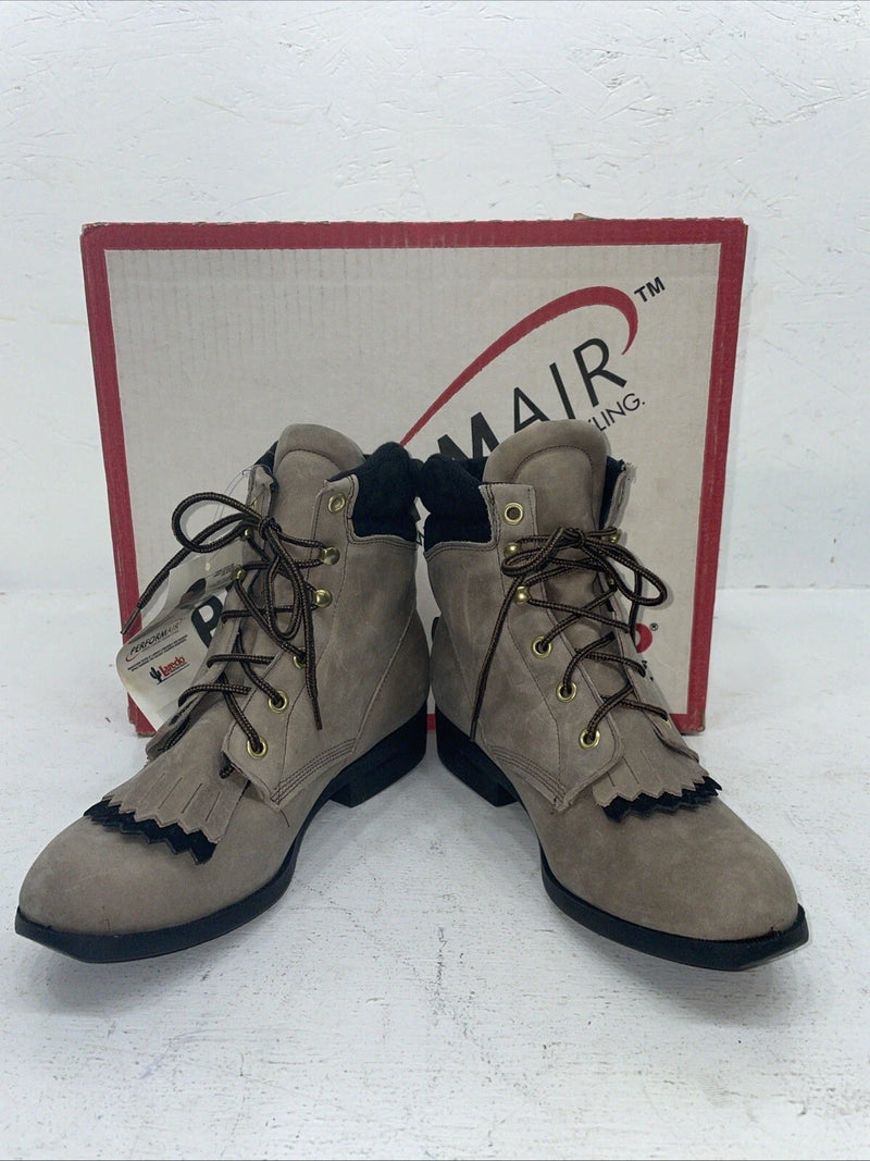 New Women’s Grey Lace Up Laredo Cowboy Boots. 28 344 7 M. 18-94