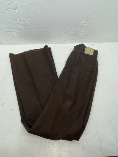 New Vintage Brown H Bar C Polyester Pants #MR477 SS-48