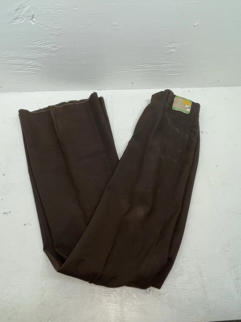 New Vintage Brown H Bar C Polyester Pants #MR477 SS-48