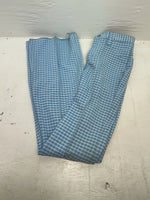 New Vintage Blue Checkered Lee Polyester Pants #2652644 VV-91