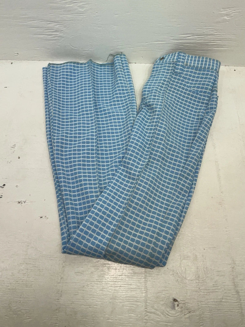 New Vintage Blue Checkered Lee Polyester Pants #2652644 VV-91