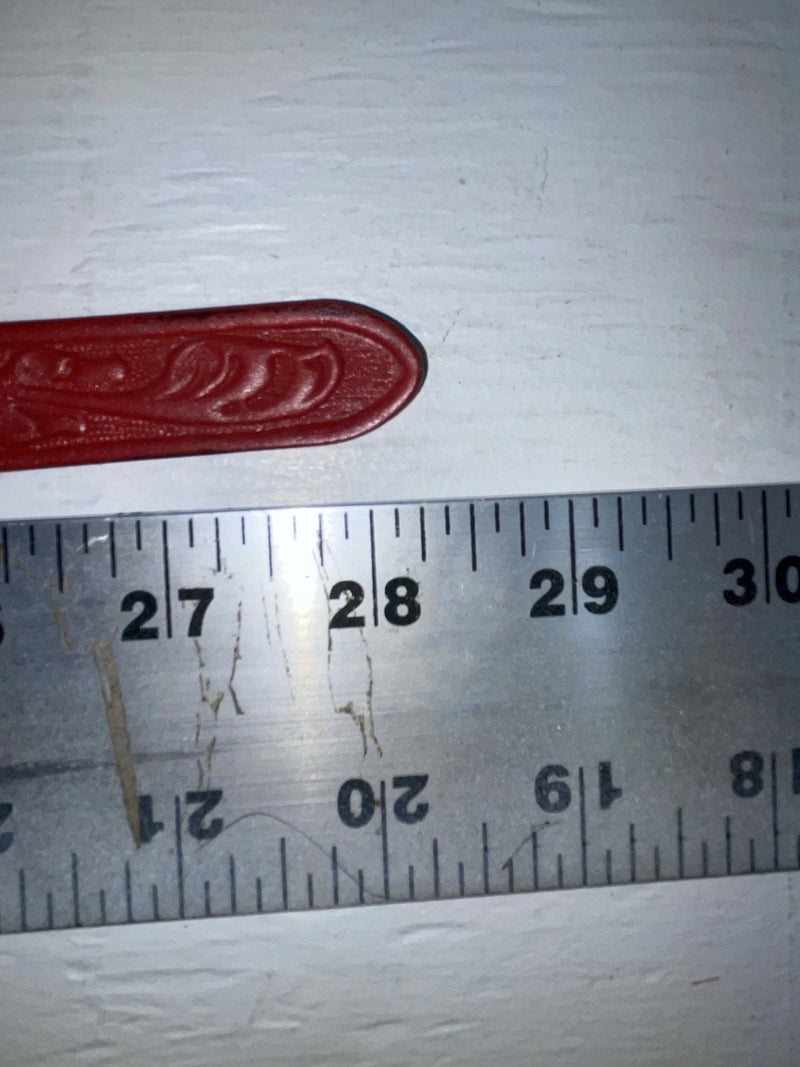 New Red Genuine Leather Tooled And Silver Pendent 22” Belt #5722 NN-14