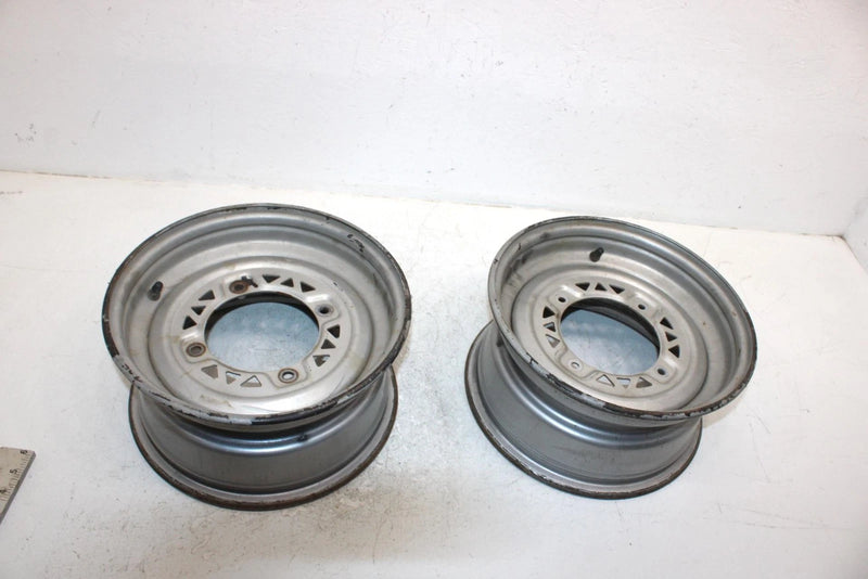 2003 Polaris Magnum 330 Oem 12x6 Front Wheel Rim Pair 1523448-067 AP158