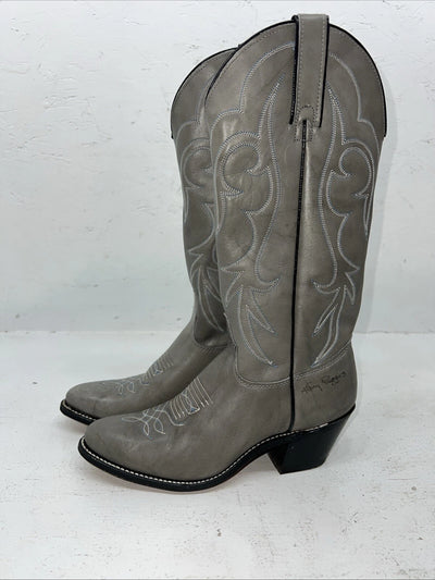 New Women’s Grey Kenny Roger’s Cowboy Boots 40402 6.5 6 1/2 M. 19-137