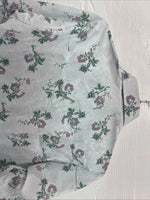 New Men’s Texson Blue Floral Long Sleeve Pearl Snap 14 X 32 Small V-65
