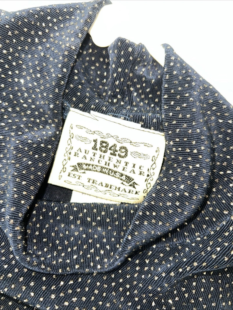 New Women’s Blue Sparkle 1849 Authentic Ranchwear Long Sleev Shirt 2XL RR-9