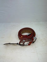 New Red Genuine Leather Nocona Silver Bling M Belt #N3432604 Z-101