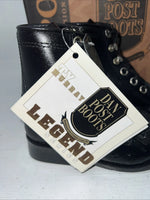 New Infants Black Ostrich Print Lace Up Dan Post Cowboy Boots. 5.5 5 1/2 D. 24-6