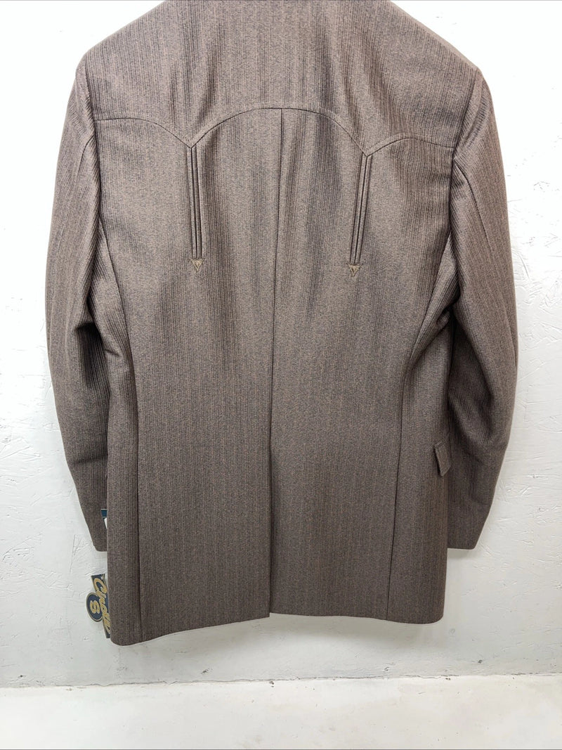New Circle S Brown Suit Jacket 42L #25832 T-604