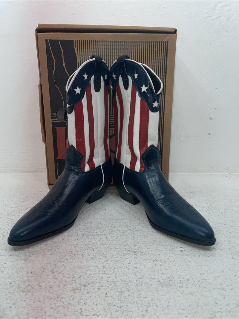 New Youth U.S. Flag Laredo Cowboy Boots. 1644 5 M. 2-119