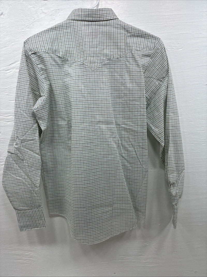 New Men’s Tem Tex White Strip Long Sleeve Button Up Small J-70