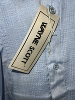 New Men’s Wayne Scott Blue Long Sleeve Button Up Large A-192