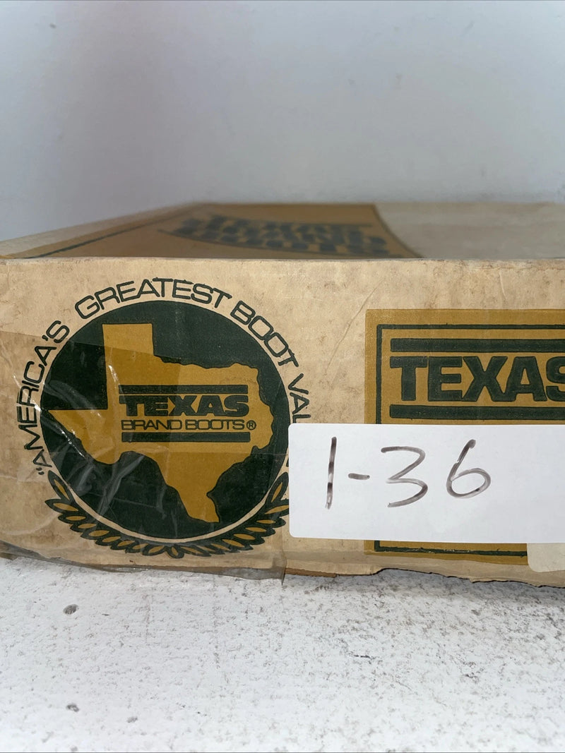 New Men’s Brown Texas Brand Cowboy Boots. L 195 6.5 6 1/2 M. 1-36