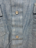 New Men’s Champion Western Blue Jean Long Sleeve Pearl Snap 16.5 Large AA-26