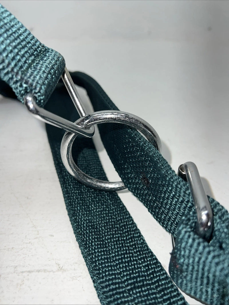 New Tough 1 Green White Nylon Deluxe Draft Halter #50-9575 W-36