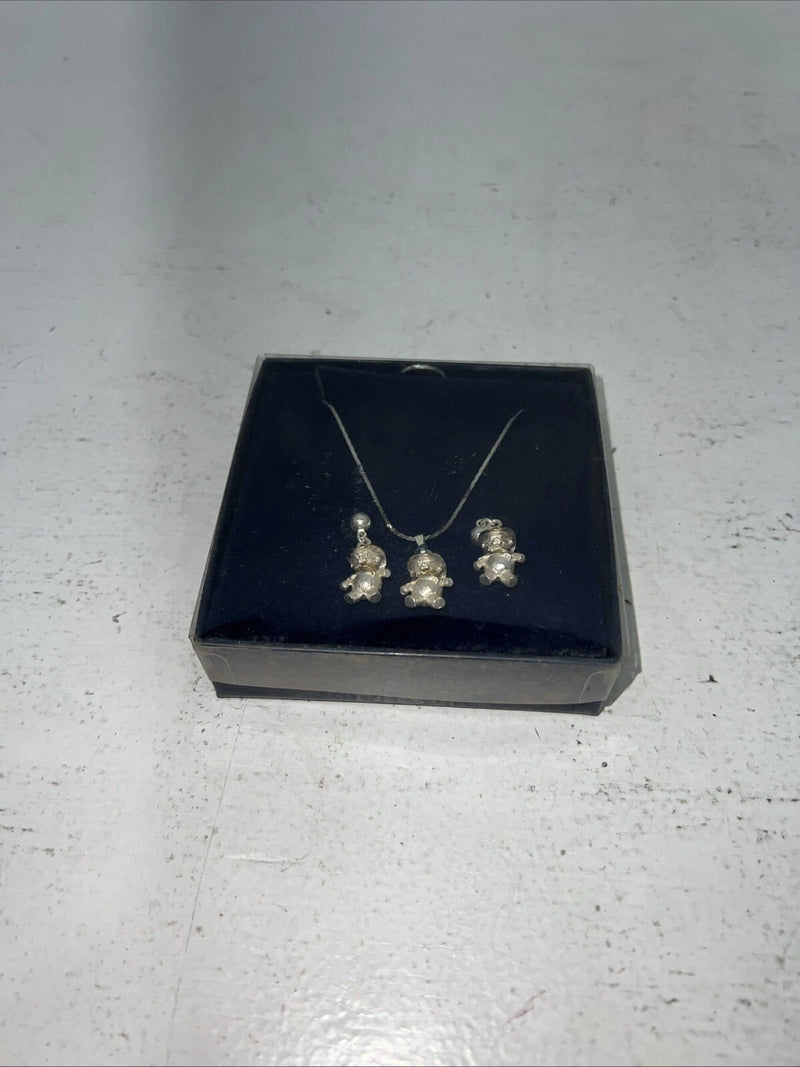 New Women’s Montana Silversmiths Teddy Bear Jewelry Set. JS227 A-63
