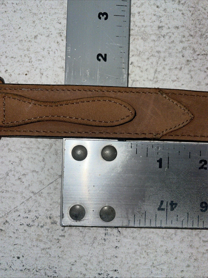 New Brown Genuine Leather 34” Belt #6987/28 Z-33