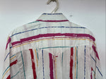 New Women’s H Bar C Multicolor Stripe Long Sleeve Pearl Snap Size 32 KK-41