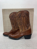 New Youth Brown Sears Cowboy Boots. 658 64889 4 D. 22-94