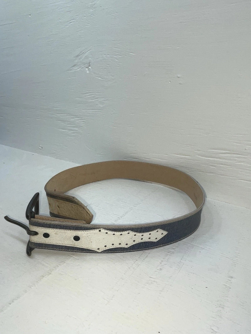 New Blue Genuine Leather 32” Belt #7330 JJ-97