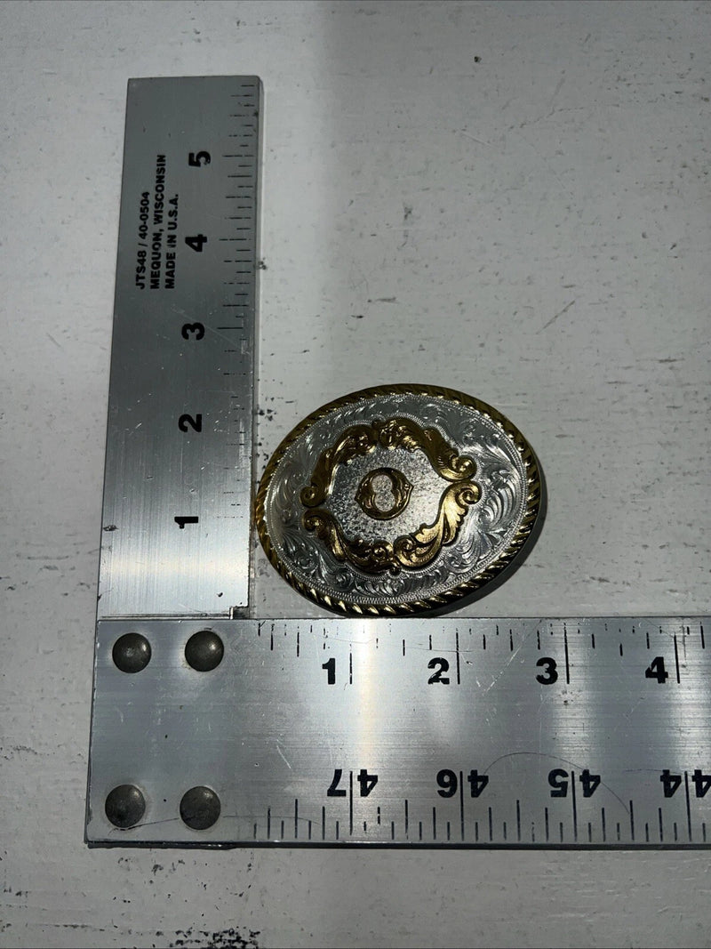 New Womens Montana Silversmiths Gold Silver “O” Belt Buckle. 5000O A-103