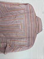 New Men’s Tem Tex Pink Multicolor Stripe Long Sleeve Pearl Snap 15.5 Medium O-26