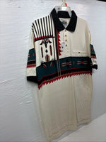 New Men’s Cumberland Multiple Color Western Design Short Sleeve Polo Medium K-52