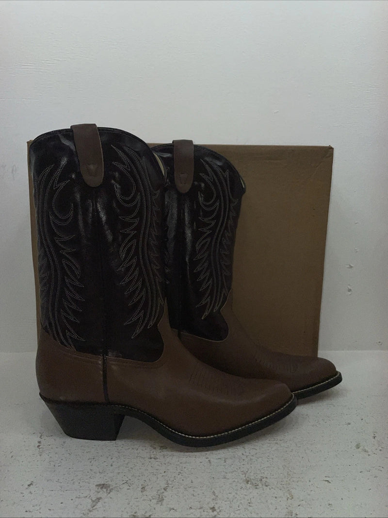 New Men’s Brown Texas Brand Cowboy Boots. 508201 10.5 10 1/2 D. 7-90