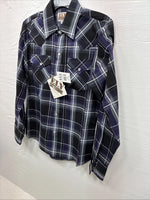 New Kids ELY Cattleman Purple Plaid Long Sleeve Pearl Snap Medium DD-28