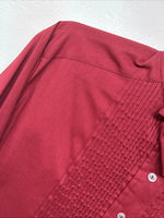 New Western Collection Red Long Sleeve Button Up English Shirt Size 14 LL-95