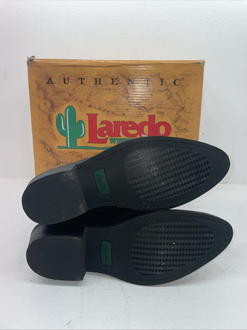 New Men’s Black Laredo Cowboy Boots. 68610 9.5 9 1/2 E W. 6-35
