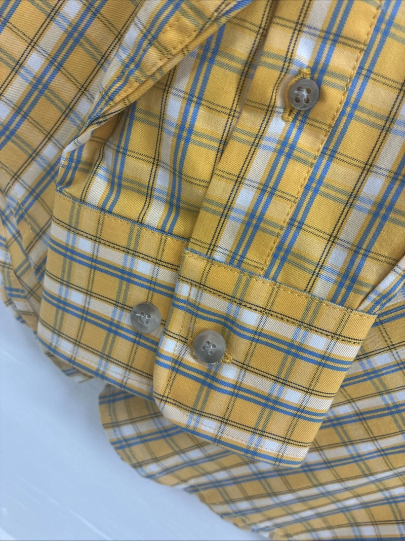 New Boys Wrangler yellow Flannel Long Sleeve Button Up 2XL F-95