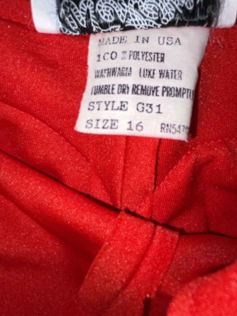 New Vintage Red Western Heritage Polyester Pants #G31 ZZ-76