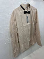 New Wayne Scott Tan Long Sleeve Button Up English Shirt Large X-77