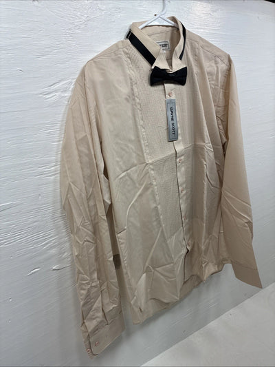 New Wayne Scott Tan Long Sleeve Button Up English Shirt Large X-77