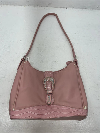New Double S Pink Purse With Braided Strap #N 7450030 EE-3