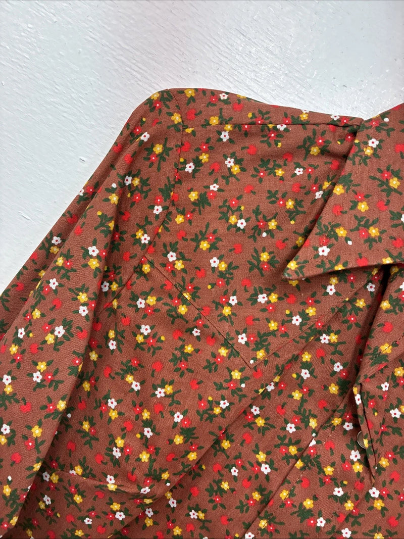 New Women’s Dickson Jenkins Floral Long Sleeve Pearl Snap Size 32 MM-50
