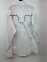 New Kids ELY Cattleman Western White Long Sleeve Pearl Snap Large DD-60