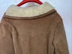 New Women’s Brown SIMCO Leather Wool Coat 12 #6295 UU-7