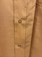New Men’s White Horse Orange Simple Western Long Sleeve Pearl Snap Medium J-84