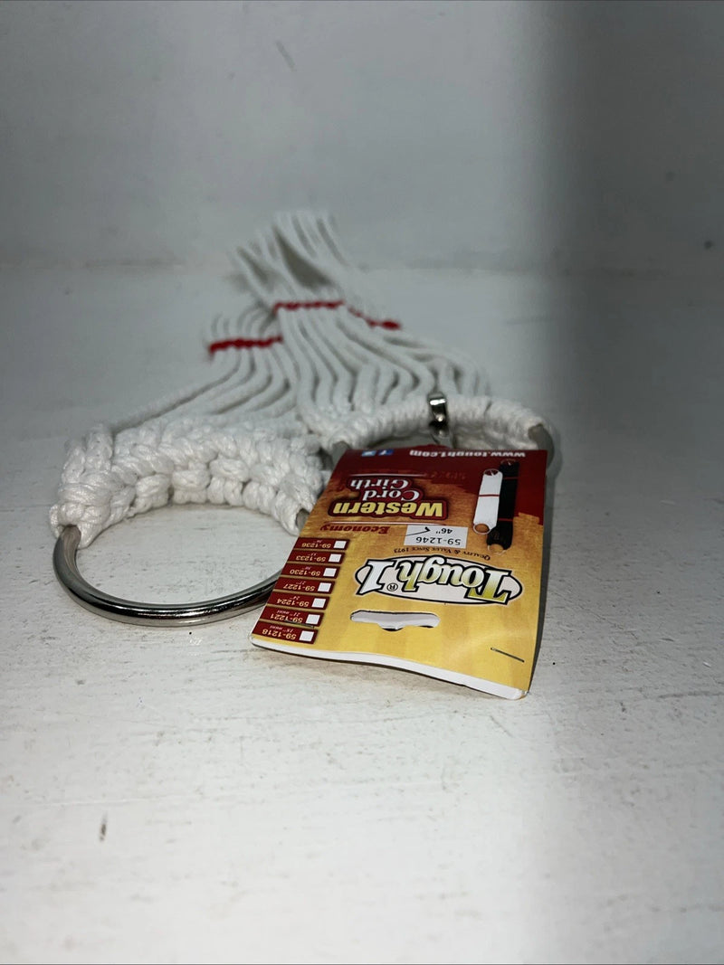 New Tough 1 White Red Western Mohair Cord Girth 46” #59-1246 BB-21