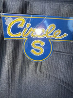 New Vintage Black Circle S Polyester Pants #CP5091 SS-33