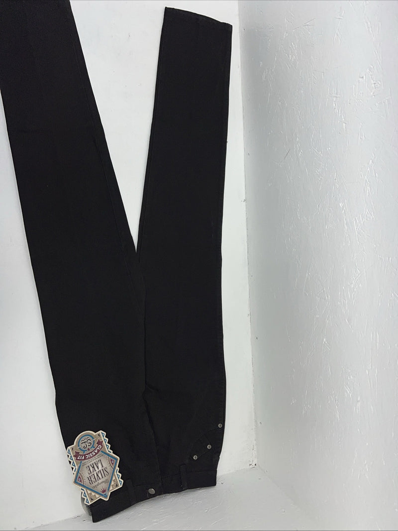 New Women’s Silver Lake Wrangler Classic Fit Black Jeans. 3/4x36 I-21